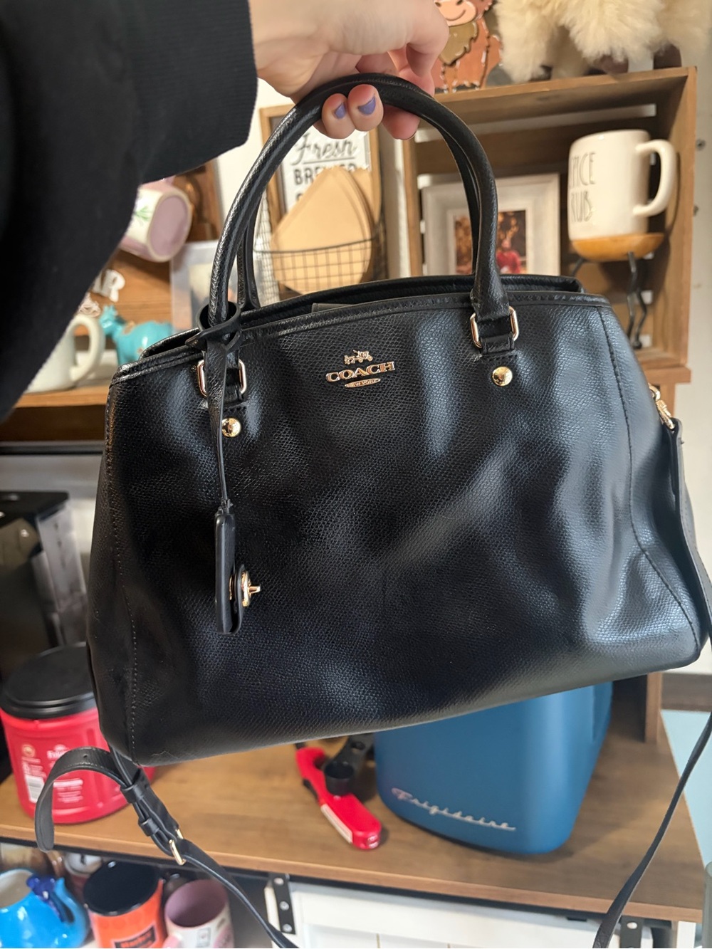 Coach Margot Crossbody Carryall Satchel Bag Leather